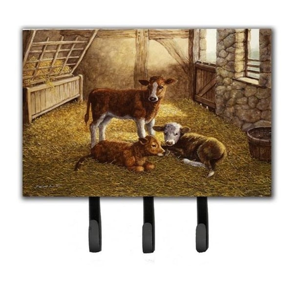 Carolines Treasures Carolines Treasures BDBA0179TH68 Cows Calves in the Barn Leash or Key Holder BDBA0179TH68 - main